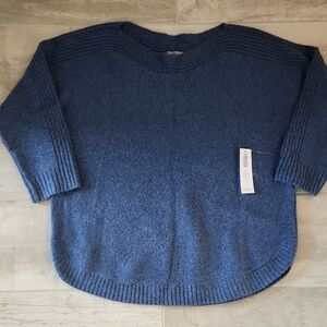 Chico's Deep Blue Crew Neck Sweater